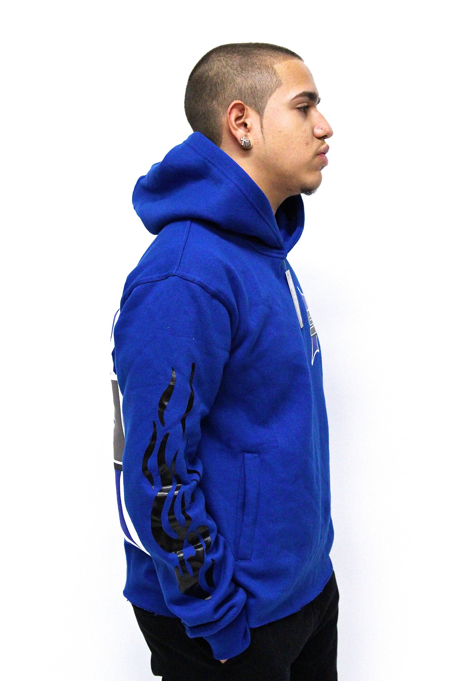 Royal Blue Thunder SA cropped hoodie