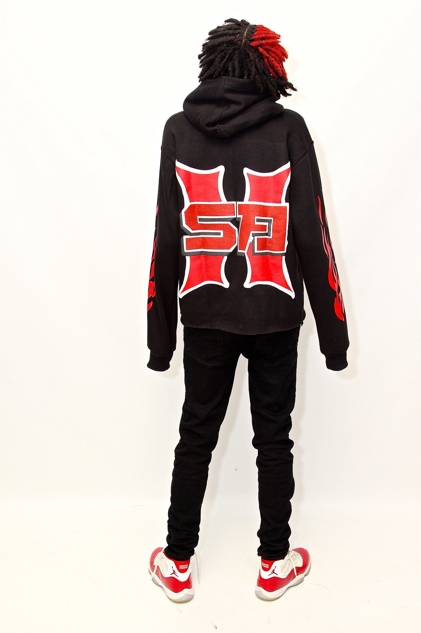 Thunder Red SA cropped hoodie