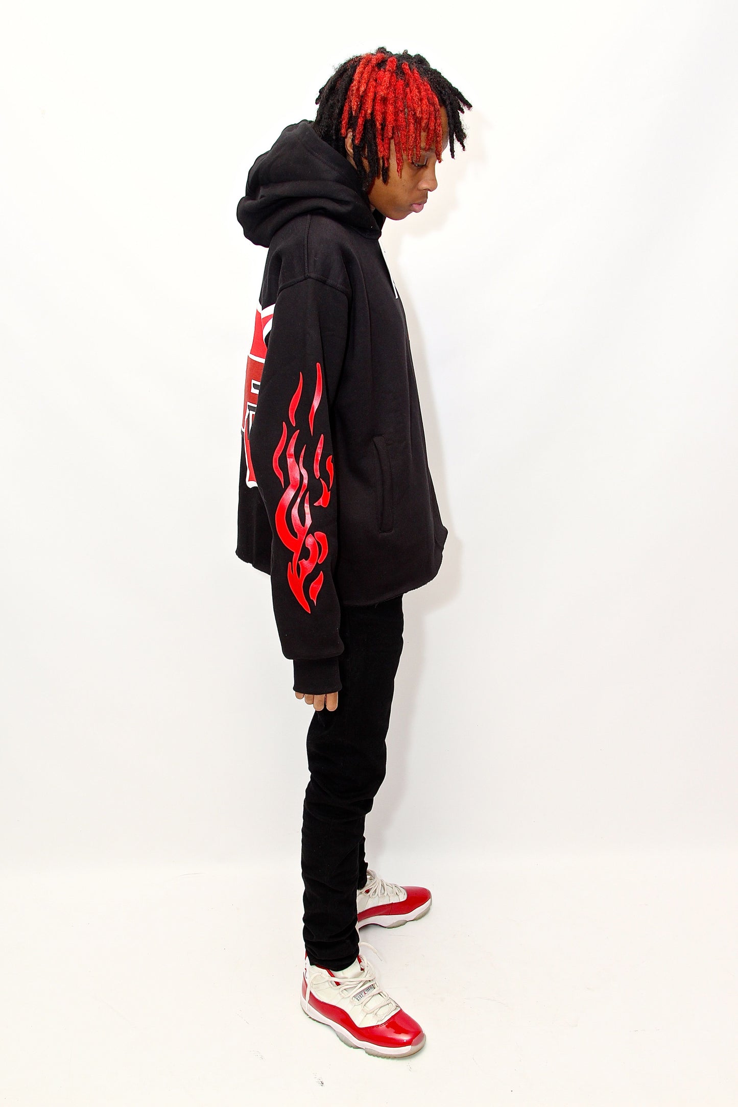 Thunder Red SA cropped hoodie