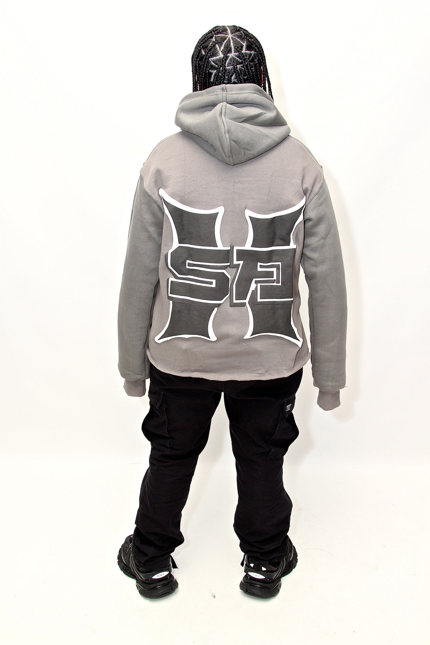 Grey Thunder SA Cropped Hoodie