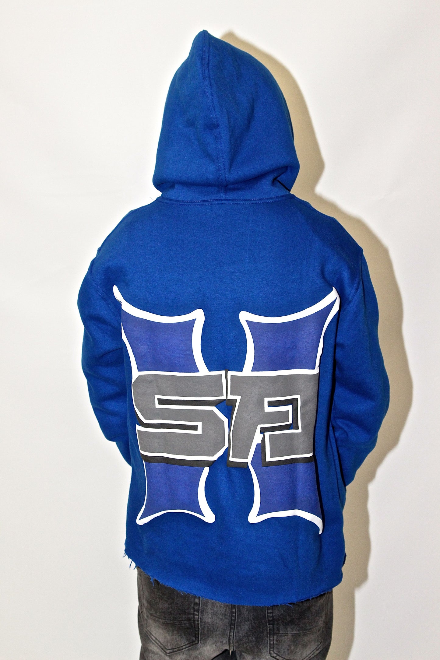 Royal Blue Thunder SA cropped hoodie